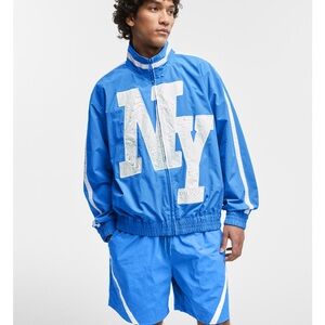 Blue NY Logo Men's Jacket